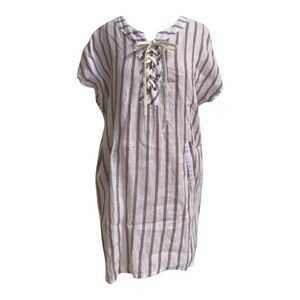 Viola Borghi Made in Italy Linen Swim Coverup Size Small‎ V1